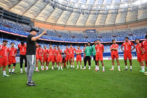 تداريب المنتخب الوطني المغربي 